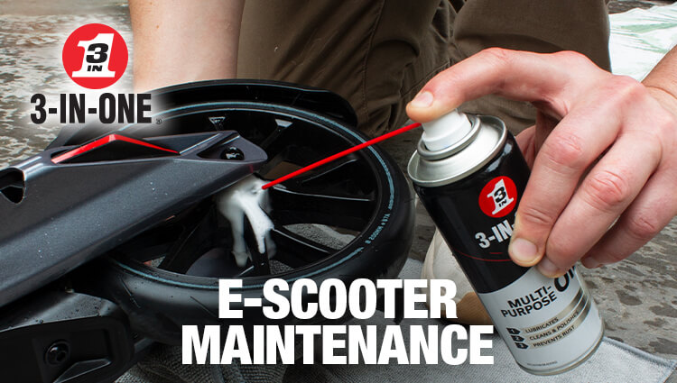 Simple e-scooter maintenance with 3-IN-ONE
