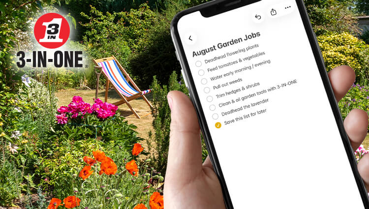 August garden jobs checklist